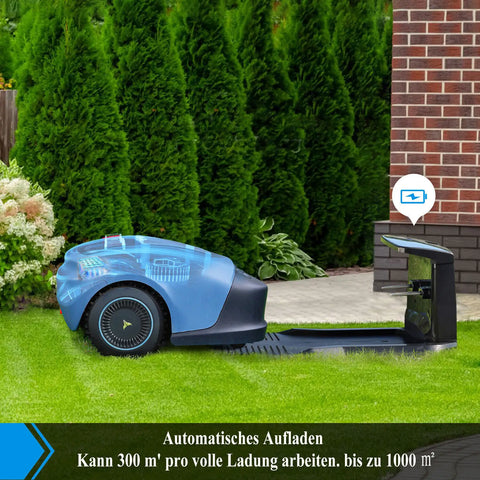 Hookii lawn robot mower cutting the AI logic system, 4400 mAh high-charging battery and charging station, up to 1000 m² lawn