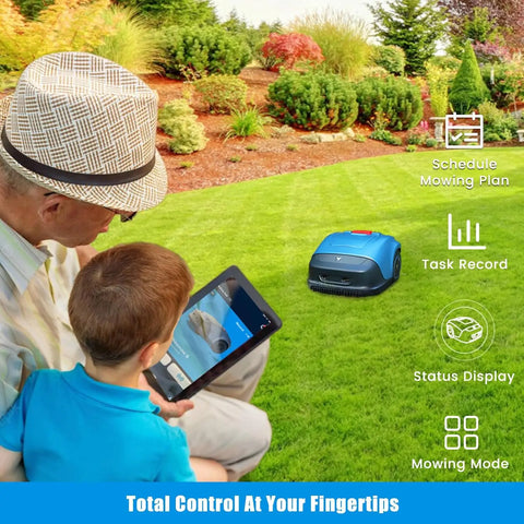 Hookii lawn robot mower cutting the AI logic system, 4400 mAh high-charging battery and charging station, up to 1000 m² lawn