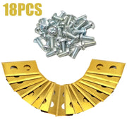 One Set Lawn Robot Blade Golden Titanium Plating Lawn Mover With 2 Holes Anti-Rust Durable Mower Cutter For Worx Landroid