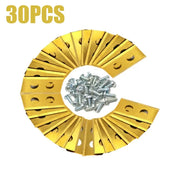 One Set Lawn Robot Blade Golden Titanium Plating Lawn Mover With 2 Holes Anti-Rust Durable Mower Cutter For Worx Landroid