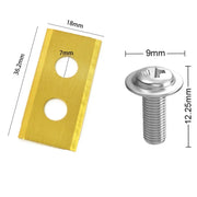One Set Lawn Robot Blade Golden Titanium Plating Lawn Mover With 2 Holes Anti-Rust Durable Mower Cutter For Worx Landroid