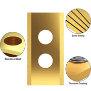 One Set Lawn Robot Blade Golden Titanium Plating Lawn Mover With 2 Holes Anti-Rust Durable Mower Cutter For Worx Landroid