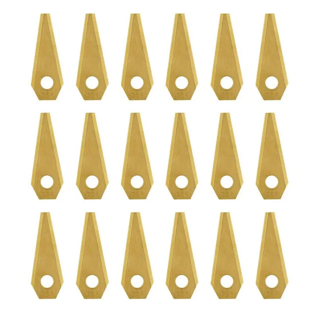 18PCS 49X19X1MM Robot Mower Titanium Replacement Blade Anti-Rust Durable Mower Cutter for Bosch Indego Easy to Install