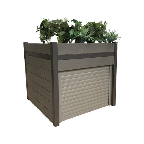 ABRI ROBOT TONDEUSE - JARDINIERE WPC AVEC SYSTEME DE FERMETURE